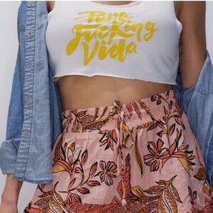 Pura Vida Graphic Crop Top S | Costa Rica Tee